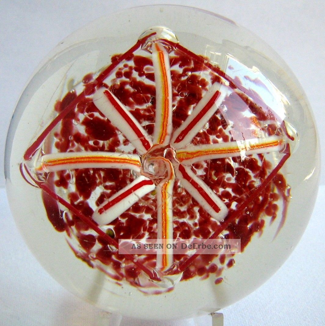 Briefbeschwerer / Paperweight BÖhmen / Elsass Antik Böhmische Spinne Dekorglas Bild