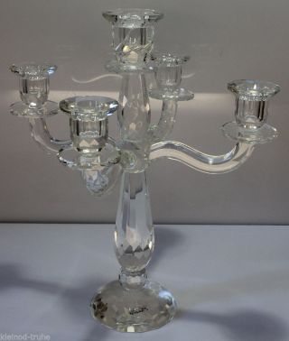 Edel Kerzen Leuchter StÄnder Kandelaber - Glas Schliff Kristall Design - 40 Cm Bild