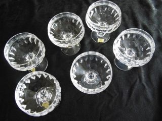 Sektschalen Kristallglas,  6 Stück,  Bartmann Cristall, Bild