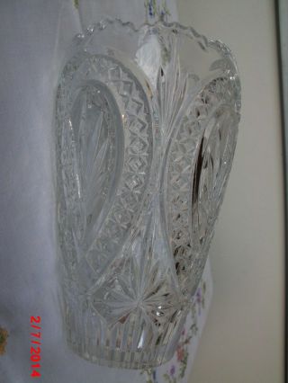 Vase,  Ziergefäß,  Bleikristall,  Vermutlich Gepresst,  Geeister Standring Bild
