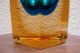 Murano Vase,  5 Eckig,  Blau - Gelb/braun,  Selten Glas & Kristall Bild 1