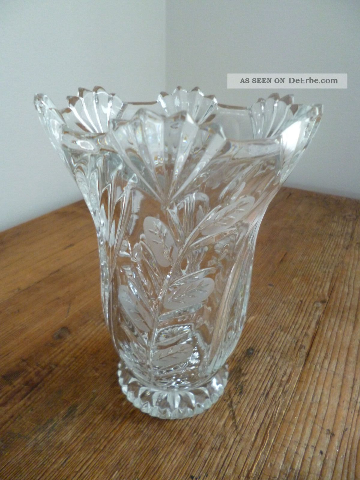 Vintage Vase Bleikristall 23cm Geschliffen Kristall Bild