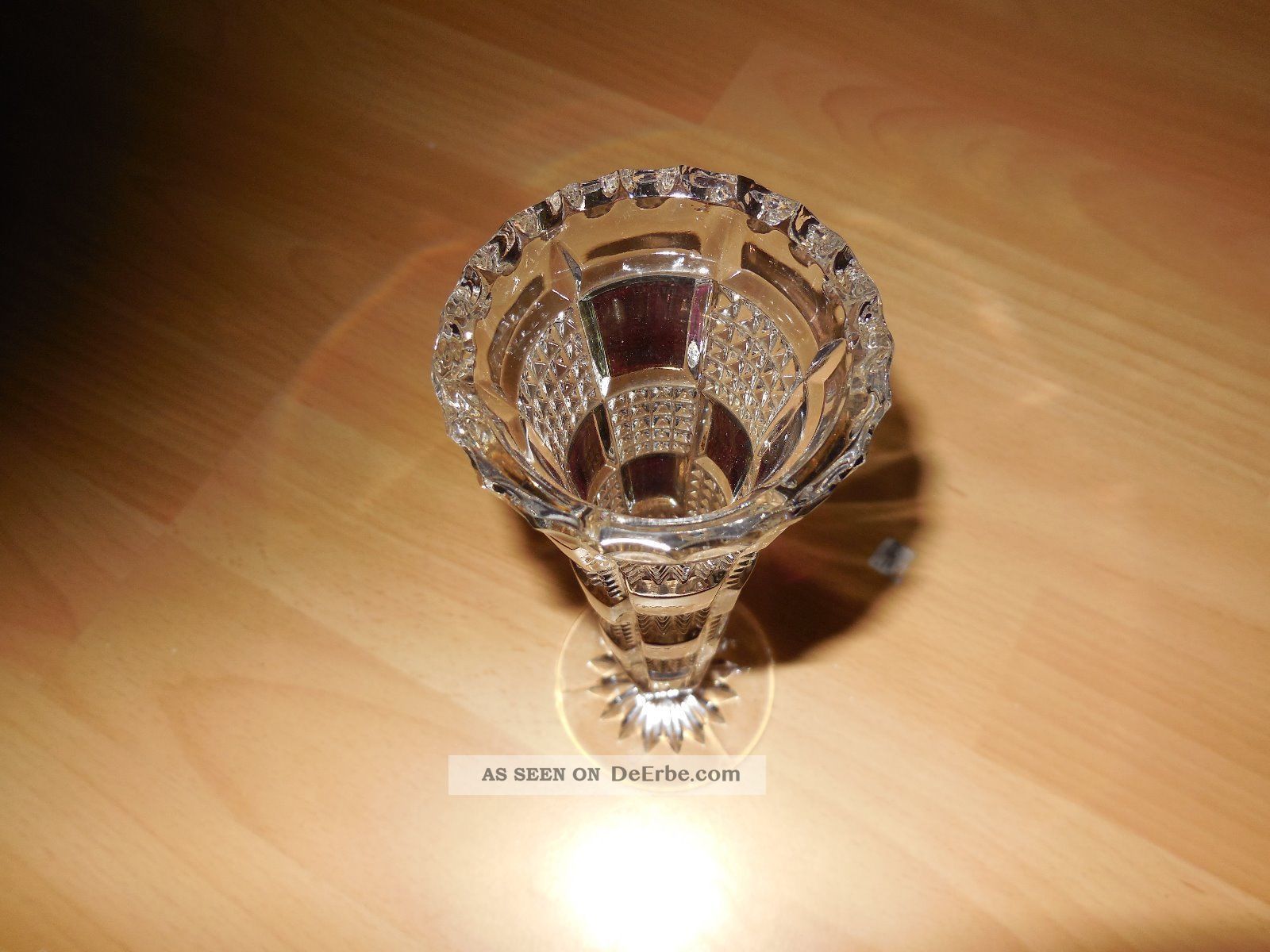 Blumenvase Glas Rot Vase Bleikristall? Kristall? Römerglas? Kristall Bild