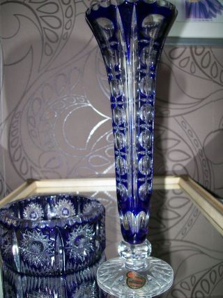 Kristall - Vase Und Kristall Aschenbecher Handgeschliffe Bild