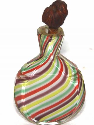 Flakon Riechfläschchen Gezogenes Glas Mehrfarbig Um 1950 Murano? Bild