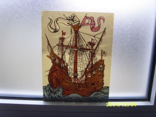 Glasmalerei Bleiverglasung Maritim Kogge Segelschiff Schiff See Doppelkopfadler Bild