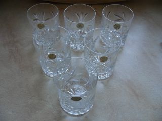 6 Gläser Aus Bleikristall 24 Sehr Alt Kristall Aus Böhmen Whisky Bild