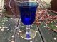 Schöner Weinkelch / Weinglas,  Blaues Glas Mit Golddekorationen Kristall Bild 1