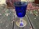 Schöner Weinkelch / Weinglas,  Blaues Glas Mit Golddekorationen Kristall Bild 4