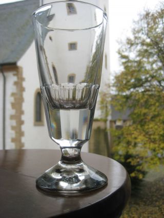 1 Glas - Alt (um 1900) - Groß - Facett.  - Schwer - Kelchglas - Frankr.  15/335 Bild
