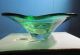 Murano Glas Schale,  Grün,  Mit 4 Einstichen - Sehr Schöne Glasschale Glas & Kristall Bild 5