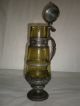 Jugendstil Glas Krug Schankkrug Um 1900 Weinkrug Mit Zinnmontur Engelskopf Putte Sammlerglas Bild 9