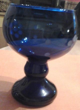Kristallvase Blau: Pokalvase Glas Vase Hand Geschliffen Bild