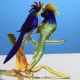 Murano Glas - Papagei - Papageien - Verliebtes Paar Auf Einem Ast Glas & Kristall Bild 5