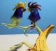 Murano Glas - Papagei - Papageien - Verliebtes Paar Auf Einem Ast Glas & Kristall Bild 6