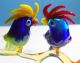 Murano Glas - Papagei - Papageien - Verliebtes Paar Auf Einem Ast Glas & Kristall Bild 7