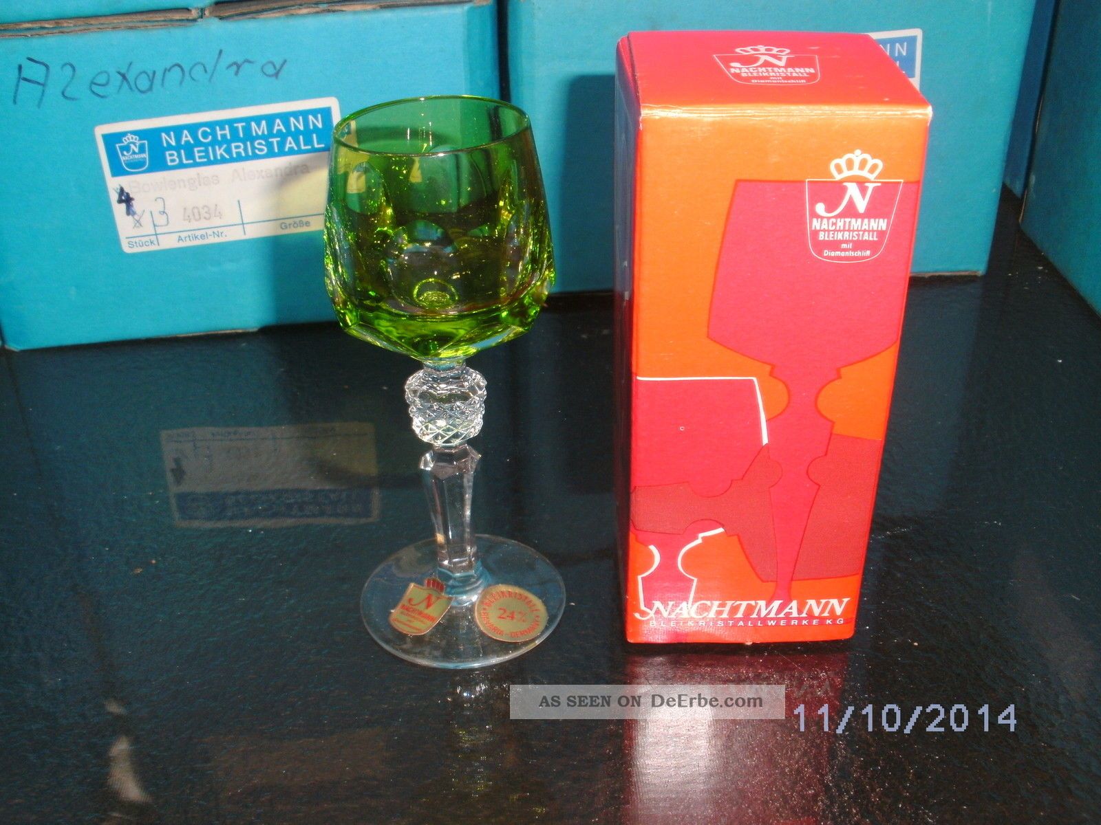 Nachtmann Likörglas - Likörrömer - Antika - Reseda Bleikristall 24 Kristall Bild