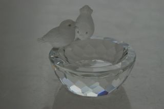 Orig.  Swarovski Kleine Glas Schale Turteltäubchen Zauberhaft Bild