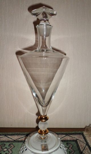 Elegante Edle Karaffe,  Glas Mit Goldverzierung,  600 Ml,  Top Bild