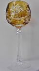 Römer Weinglas Kristall Mit Schleuderstern In Seltenem Topas,  Dickwandige Kuppa Kristall Bild 1