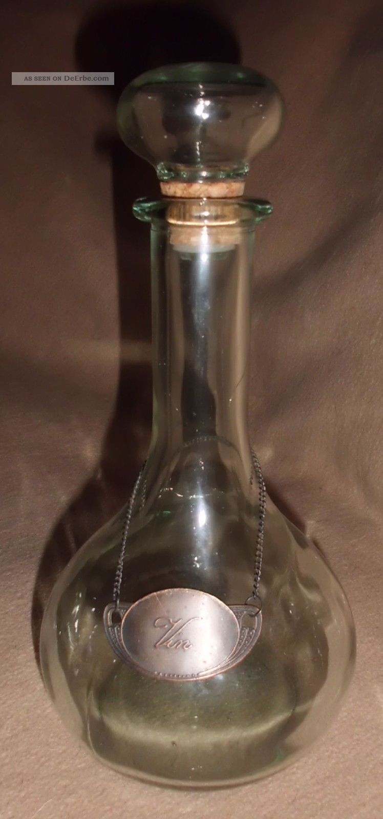 Schöne Kristallkaraffe Kristall Karaffe Kristallglas Edeles Anbieten Schild Vin Sammlerglas Bild