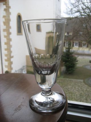 1 Glas - Alt (um 1900) - Groß - Facett.  - Schwer - Kelchglas - Frankr.  15,  5/365 Bild