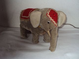 Antiker Japanischen Batterieautomat Zirkus Elefant Jumbo Blech 50 Er Jahre Bild