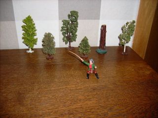 Elastolin Kutscher Für Präriewagen Und Konvolut Masse Bäume Bild