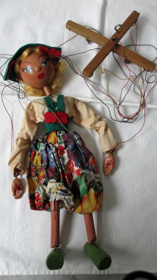 Marionette - Pelham Puppet - Tirolean Girl - Mitte Der 50er Jahre Bild