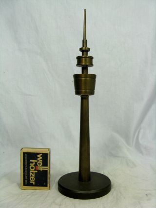 Handmade 70´s Design Television Tower Brass Model Fernsehturm Modell 23 Cm Bild