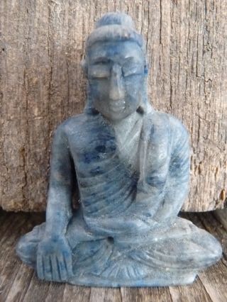 Hand Carved Buddha Shakyamuni Fengshui Lapislazuli From Burma,  Myanmar 410 Bild