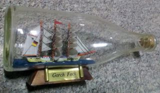 Gorch Fock Flaschenschiff Buddelschiff 19cm (mittel Groß) Bild