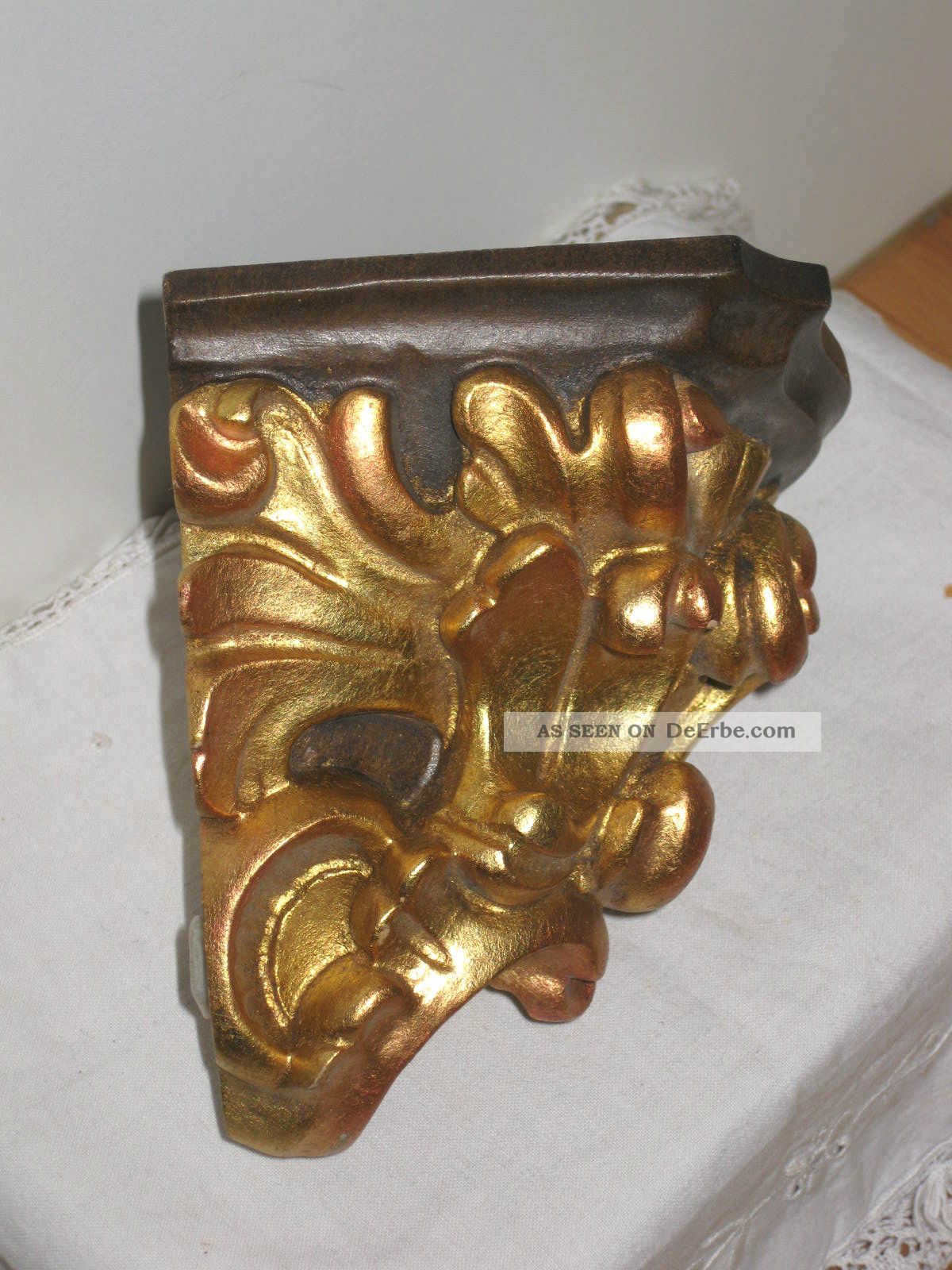 Wandkonsole Holz,  Farbig Gefasst, Holzarbeiten Bild