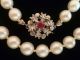 1 Tag Wunderschöne Perlenkette Mit 585er - Weißgoldverschluss Mit Rubin,  Nachlass Ketten Bild 6
