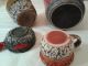 4 Fat Lava 70er Übertopf Blumentopf Übelacker Pottery Keramik 19cm D945 Konvolut 1970-1979 Bild 5