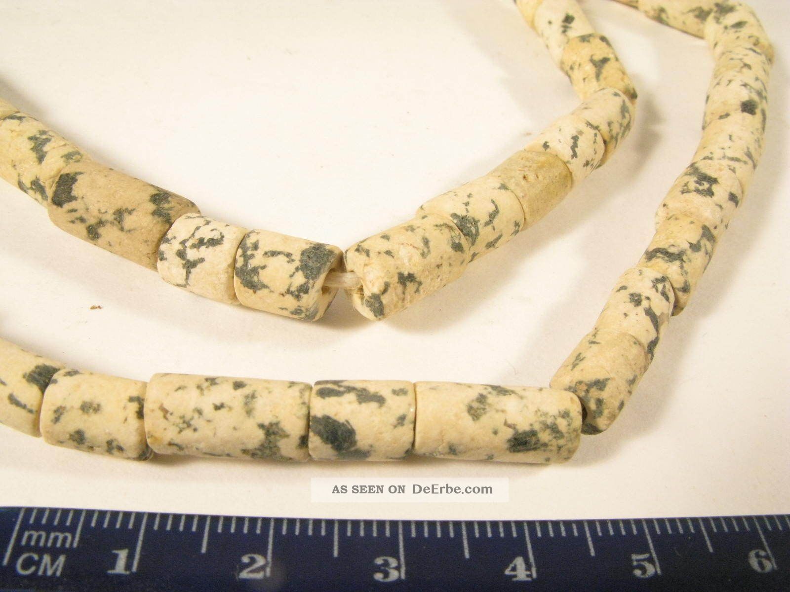Strang Alte Steinperlen Old African Stone Beads Afrozip Afrika Bild