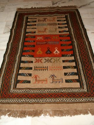 HÜbscher Kelim Handgewebt - Kilim Handwoven - Wool - Wolle - Perfekt Bild