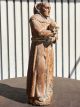 Antike Holz - Figur,  Renaissance/gotik,  Mönch Mit Toten - Schädel/totenkopf 1400 Skulpturen & Kruzifixe Bild 2