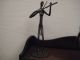Bronzeplastik Figur Skulptur Frau M.  Geige 23 Cm Bronze Sculpture Girl Violine 1950-1999 Bild 1