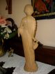 Gr.  Holzfigur - Heiligenfigur - Hl.  Elisabeth - Magd - Geschnitzt - Südtirol? - Deko - 40cm Holzarbeiten Bild 1