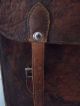 Leder Tasche,  Alter Leder Koffer Accessoires Bild 2