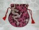 Mala Bag Stoff Schmuckbeutel Grxs Brombeer Drachen Verpackung Tibet Indien Nepal Entstehungszeit nach 1945 Bild 2
