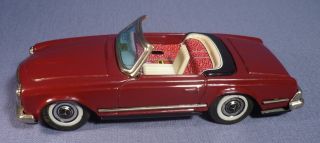 Haji Mercedes Benz 230 Sl Friktion Blech Japan 60er Jahre Vintage Tin Toy Car Bild
