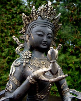 Adi - Buddha Vajrasattva,  Silber,  Skulptur,  Tibet,  China,  Feng Shui,  Asiatika Bild