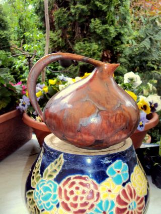 Ruscha Klassiker 50er Vase 313 Tschörner Kupferoxidglasur Neuwertiger. Bild