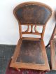 4 Jugendstil Stühle Mit Lederbezug Im Restaurierungsbedürftigem 1890-1919, Jugendstil Bild 2