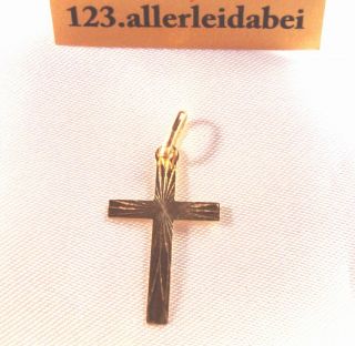 Kreuz Anhänger 585 Er Gold Kreuzanhänger Pendant Goldenes Kreuz / Art.  Tt 021 Bild