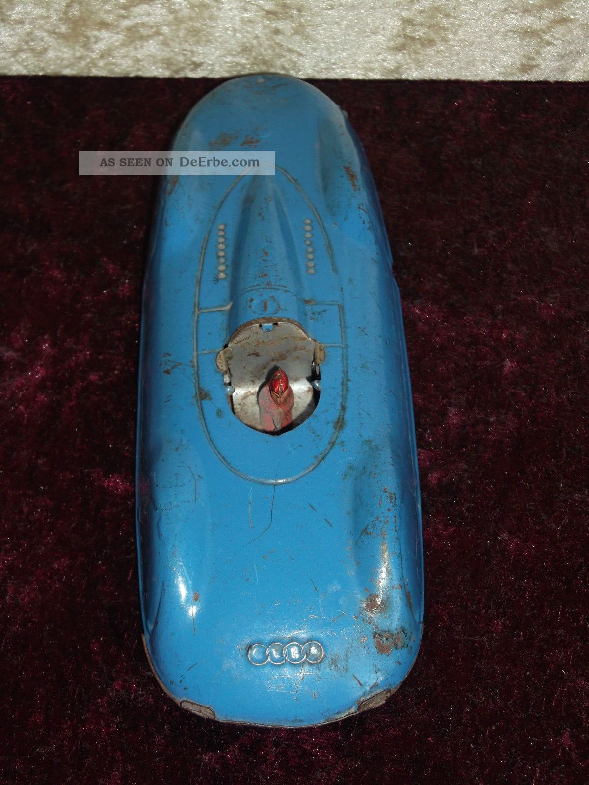 Antiker Rennwagen Audi Blech - Spielzeug,  U.  S.  Zone,  Made In Germany,  Auto,  Krieg,  Vw, Original, gefertigt 1945-1970 Bild