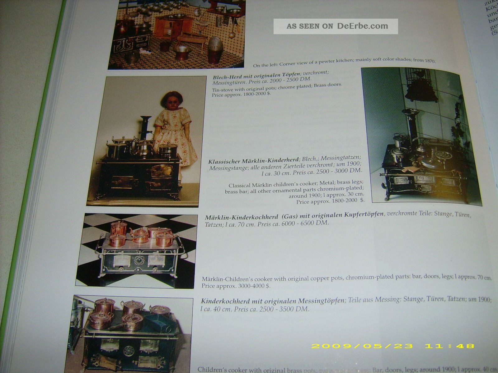 Elke Gottschalks " Alte Puppenstuben " Katalog über Alte Puppenstuben