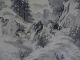 Altes Japanisches Rollbild,  Landschaft,  Handgemalt Auf Seide,  Signiert Entstehungszeit nach 1945 Bild 3